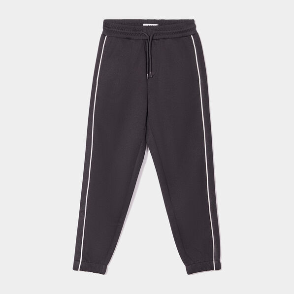 pantalon de jogging taille elastiquee noir garcon Pantalon de jogging taille élastiquée noir garçon