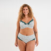 Shorty microfibre ecru femme grande taille