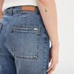 Jeans wide leg 7/8ème taille haute denim stone femme