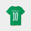 T-shirt maillot football S&eacute;n&eacute;gal coton vert menthe fille