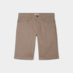 Bermuda droit stretch 5 poches coton taupe homme