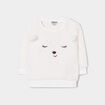 Sweat manches longues blanc bébé fille