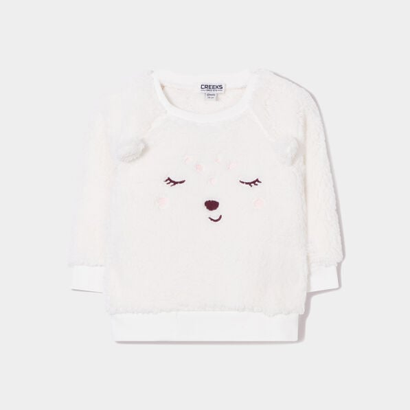 sweat manches longues blanc bebef Sweat manches longues blanc bébé fille