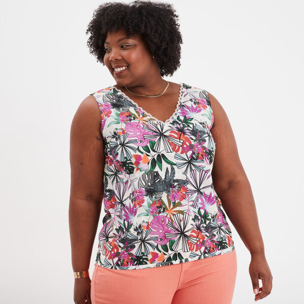 blouse sans manches col en v ecru femmegt Blouse sans manches col en V ecru femme grande taille
