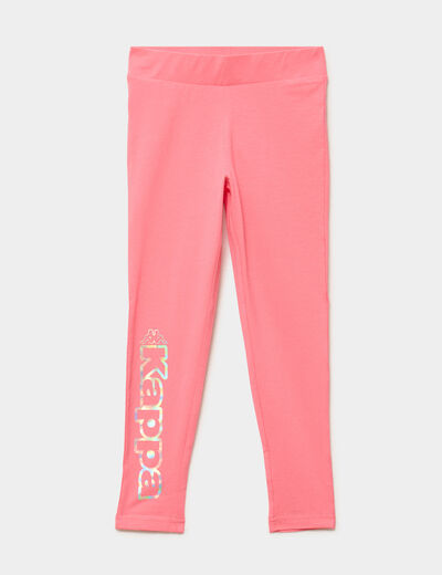 Legging coton majoritaire Kappa orange corail fille