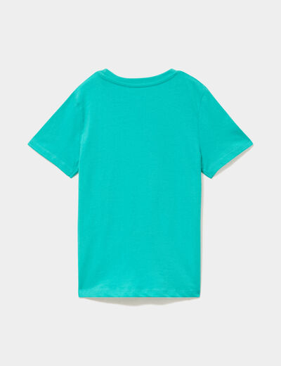 Ensemble pyjama short et t-shirt coton vert menthe gar&ccedil;on