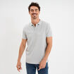 Polo en coton manches courtes gris homme