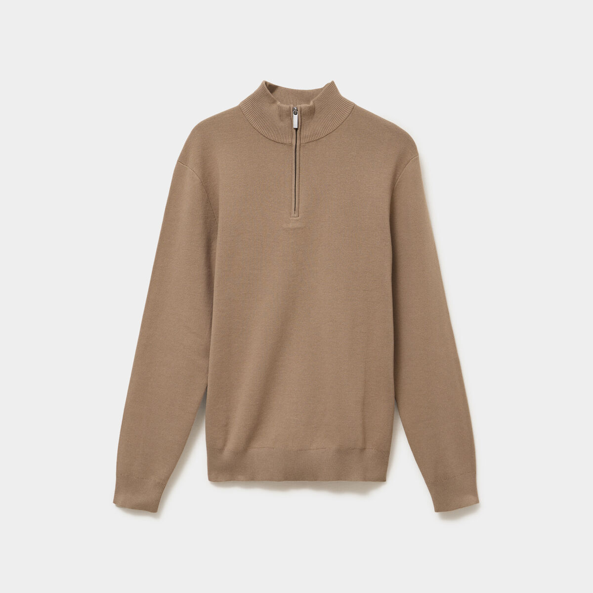Pull camionneur manches longues taupe homme