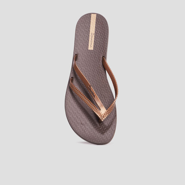 Tongs double bride Ipanema marron femme