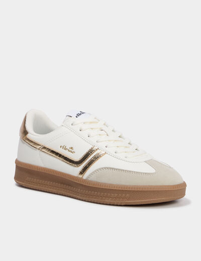 Baskets &agrave; lacets Josh Ellesse jaune or femme