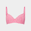 Soutien-gorge emboîtant micro dentelle rose femme