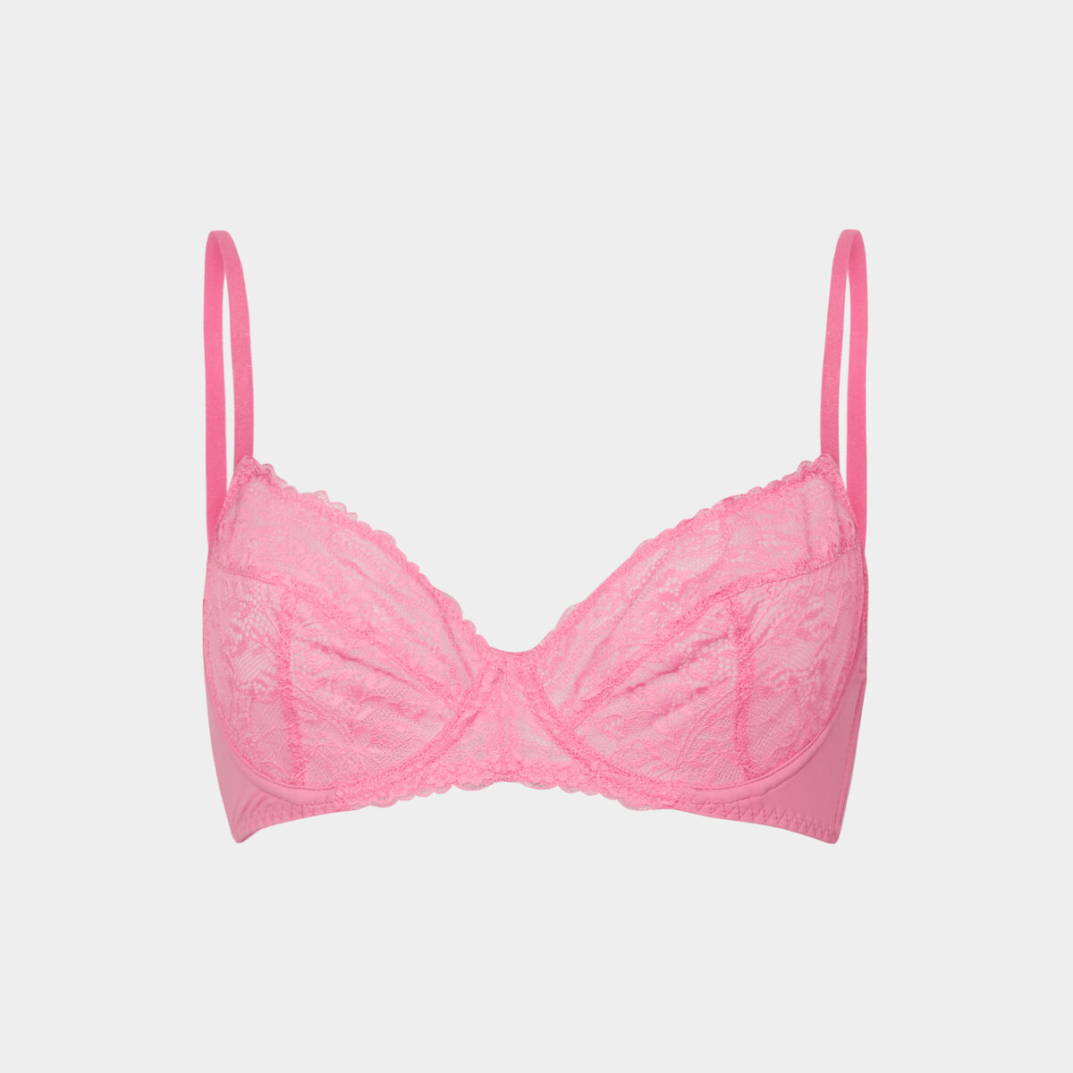 Soutien-gorge emboîtant micro dentelle rose femme