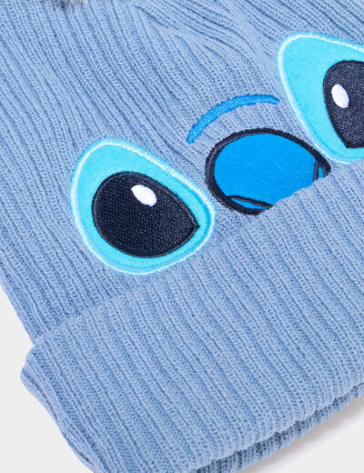 Ensemble bonnet et gants Stitch bleu fille