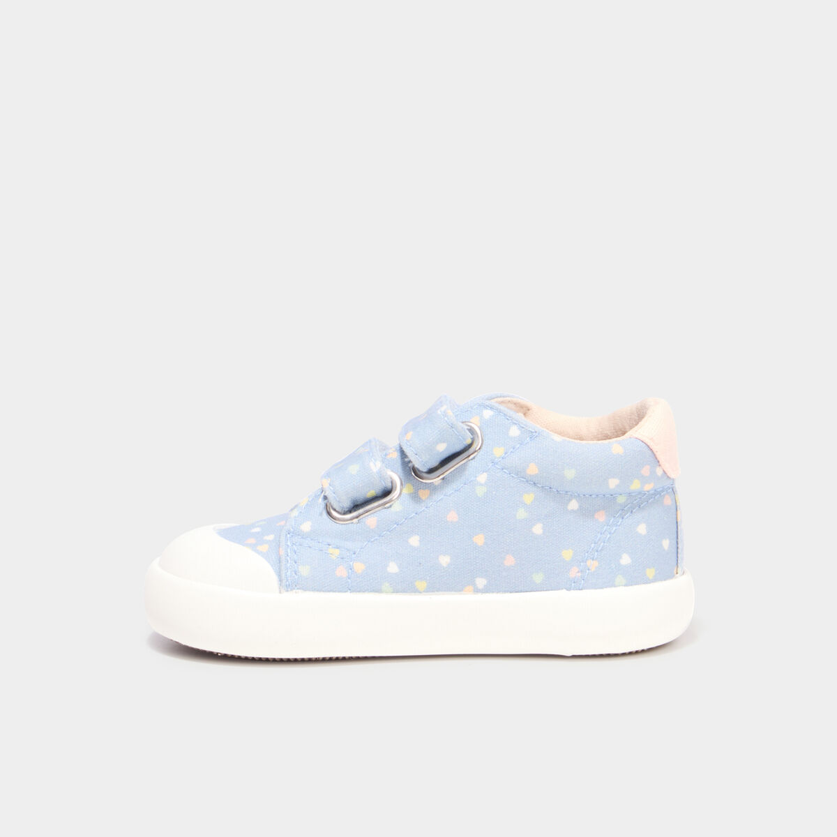 Baskets montantes scratchs bout renforc&eacute; bleu ciel b&eacute;b&eacute; fille