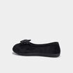 Chaussons ballerines effet velours vert anis femme