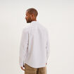 Chemise col italien manches longues beige homme