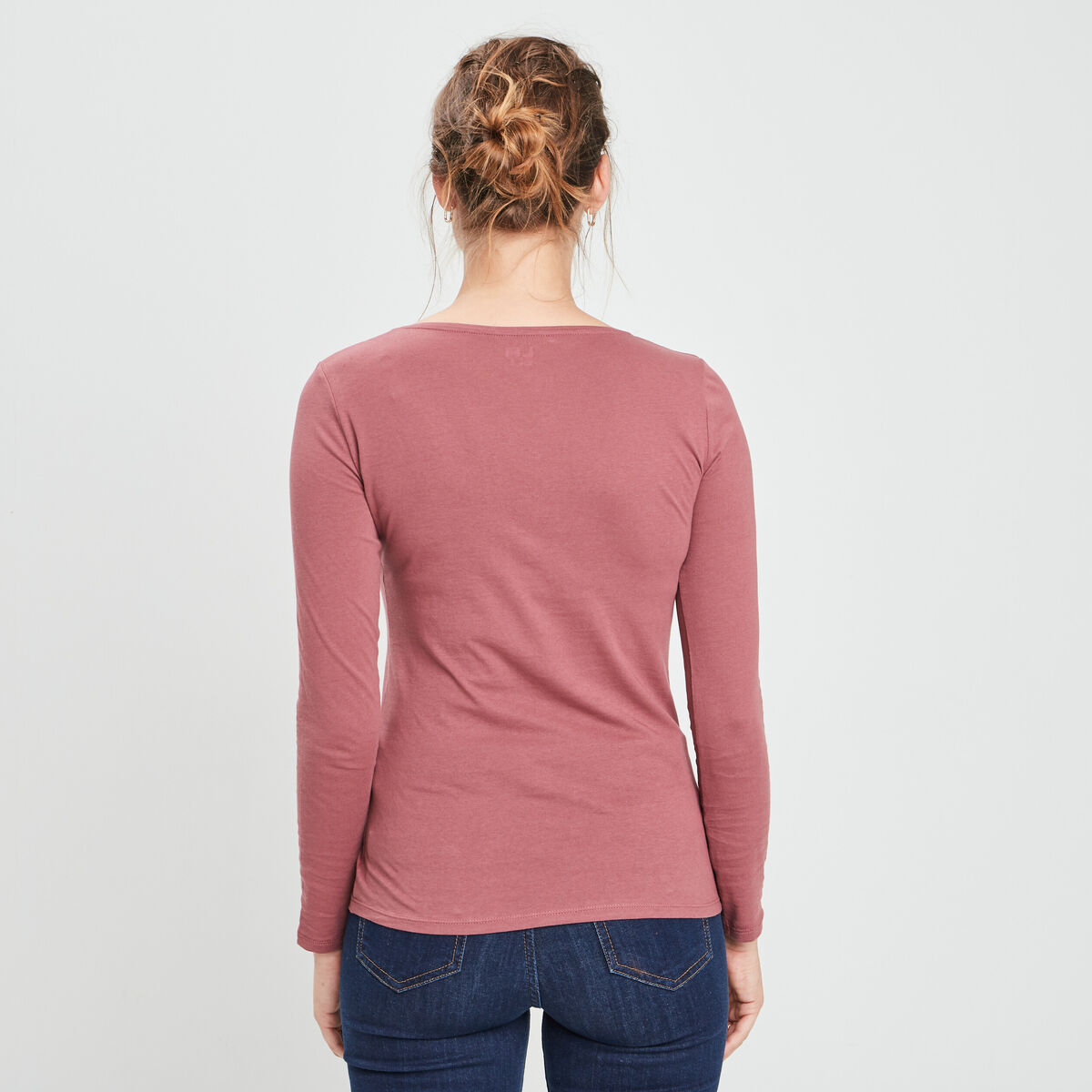 T-shirt manches longues rose cerise femme