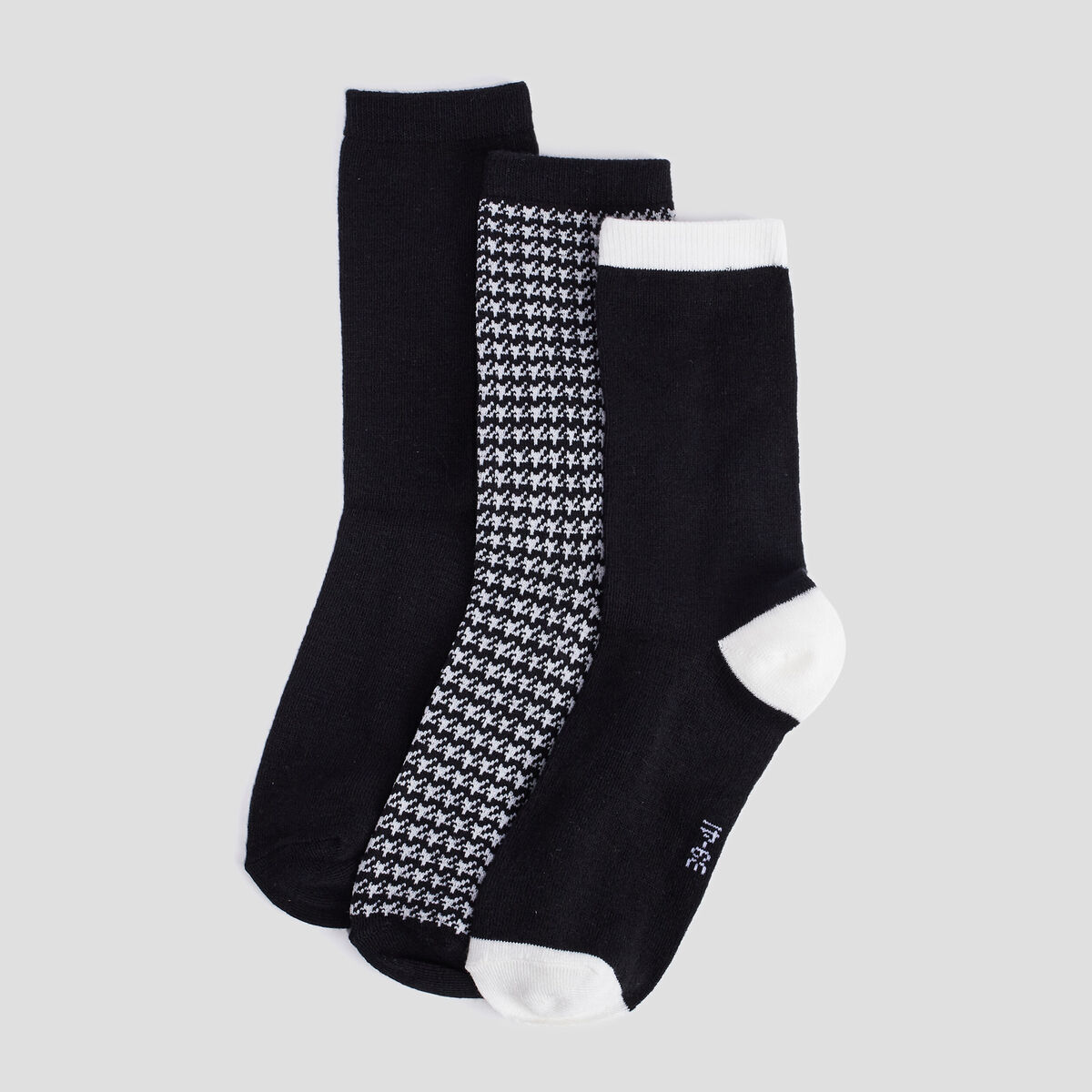 Lot 3 paires chaussettes multicolore femme