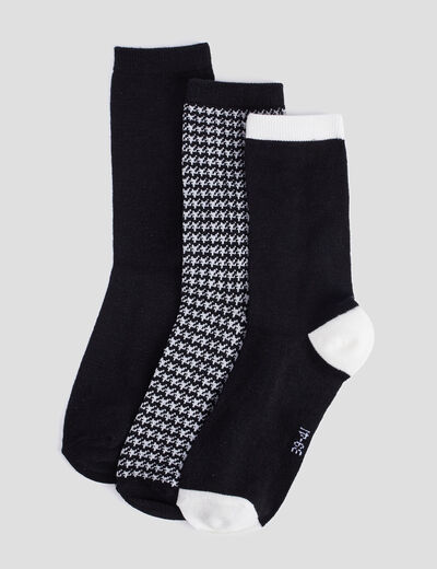 Lot 3 paires chaussettes multicolore femme