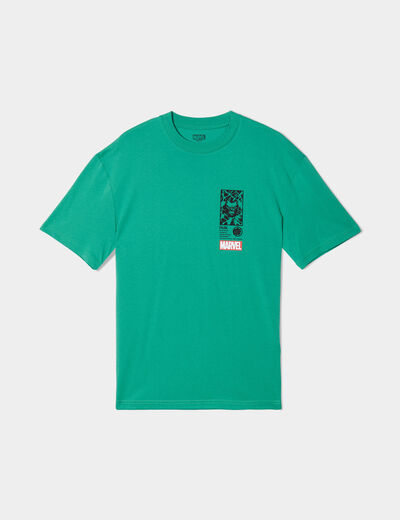 T-shirt manches courtes Marvel Hulk vert homme