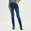 Jeans slim push up taille haute denim brut femme