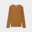 T-shirt col rond Creeks marron homme