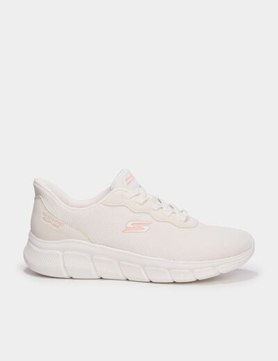 Baskets running lacets &eacute;lastiqu&eacute;s blanc femme