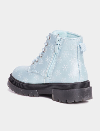 Bottines à lacets Reine des neiges bleu fille