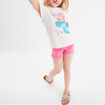T-shirt sequins et paillettes ivoire fille