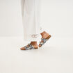 Mules brides &agrave; scratchs bleu femme