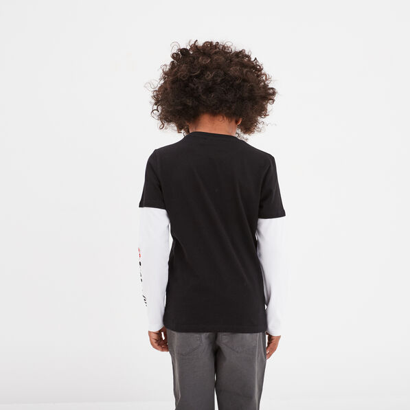 t shirt manches longues coton kakashi noir garcon T-shirt manches longues coton Kakashi noir garçon