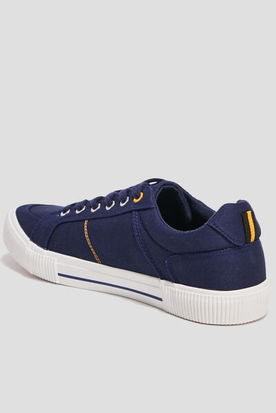 Tennis à lacets bleu marine homme