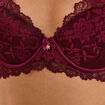 Soutien-gorge foulard avec dentelle prune femme
