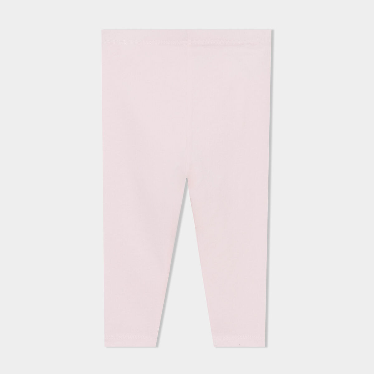 Legging uni en coton rose clair bébé fille