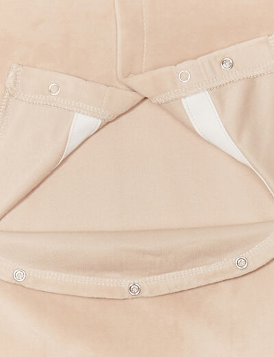 Dors-bien à manches longues boutonné beige bébé
