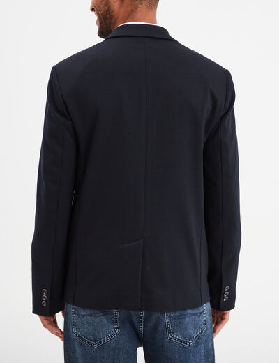 Veste costume boutonnée 1 poche buste bleu foncé homme