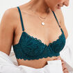 Soutien-gorge forme corbeille vert canard femme
