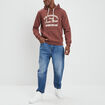 Gilet à capuche hoodie Creeks bordeaux homme
