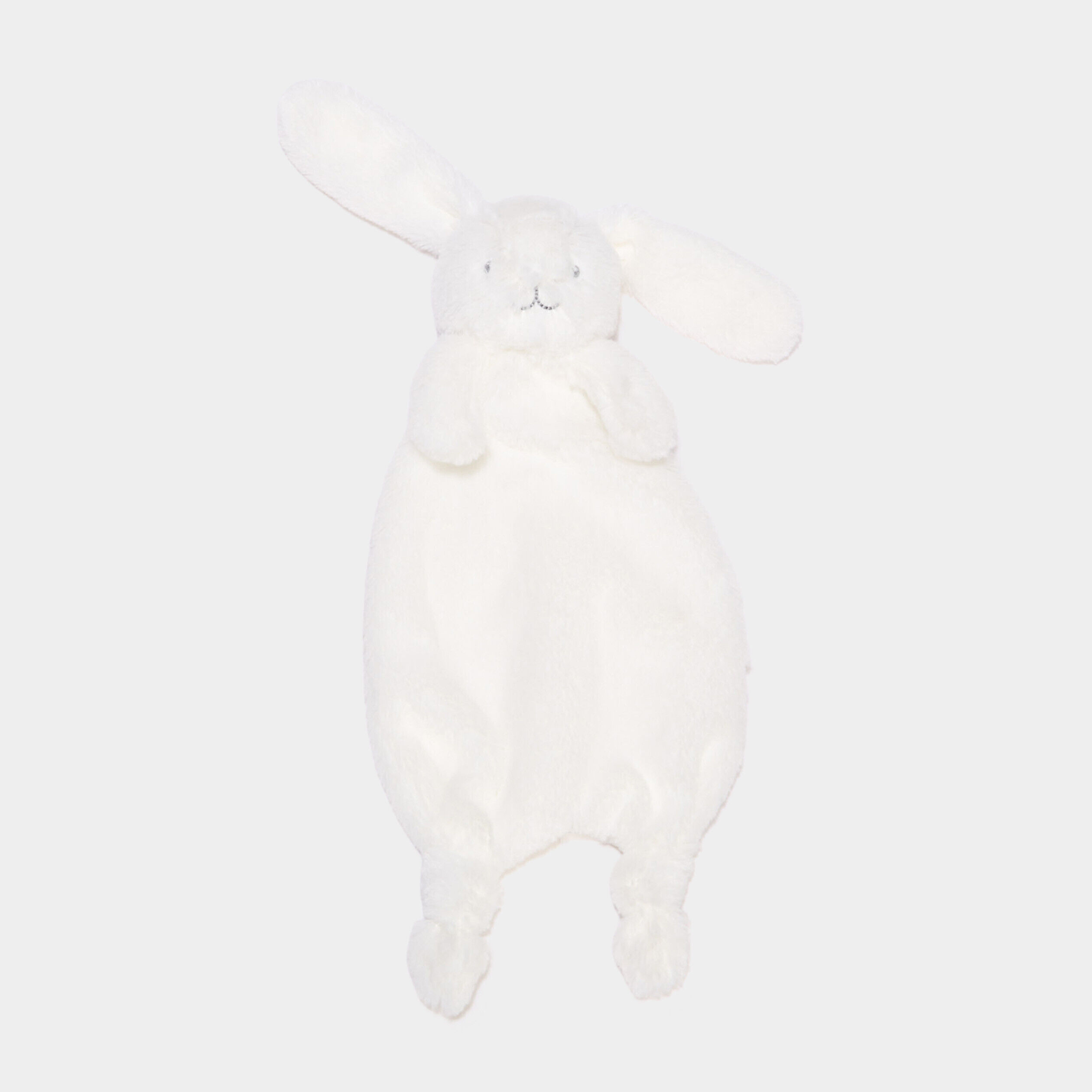 Doudou lapin fausse fourrure blanc bébé
