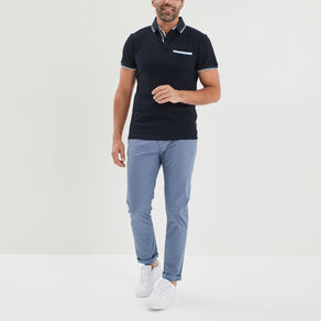 pantalon chino slim stretch bleu homme Pantalon chino slim stretch bleu homme