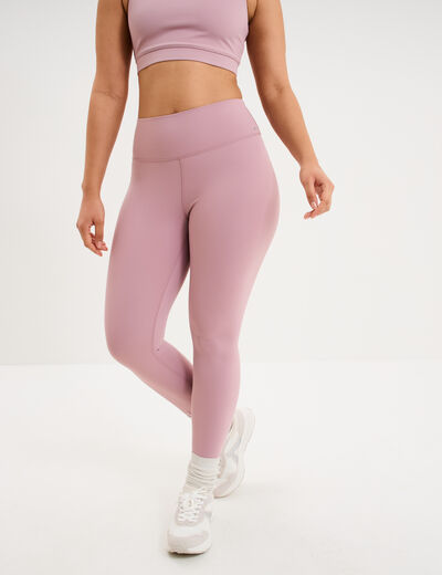 Legging de sport gainant taille haute mauve femme