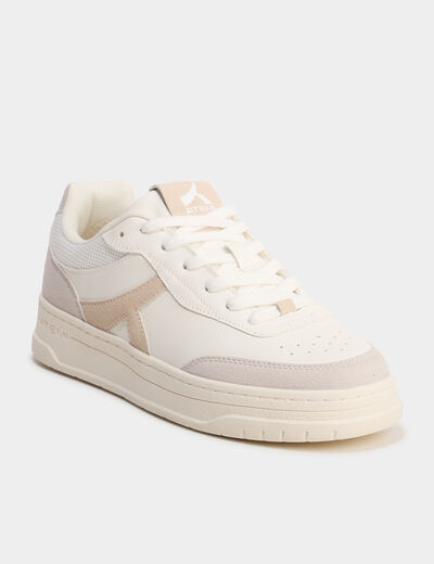 Tennis basses &agrave; lacets sable femme