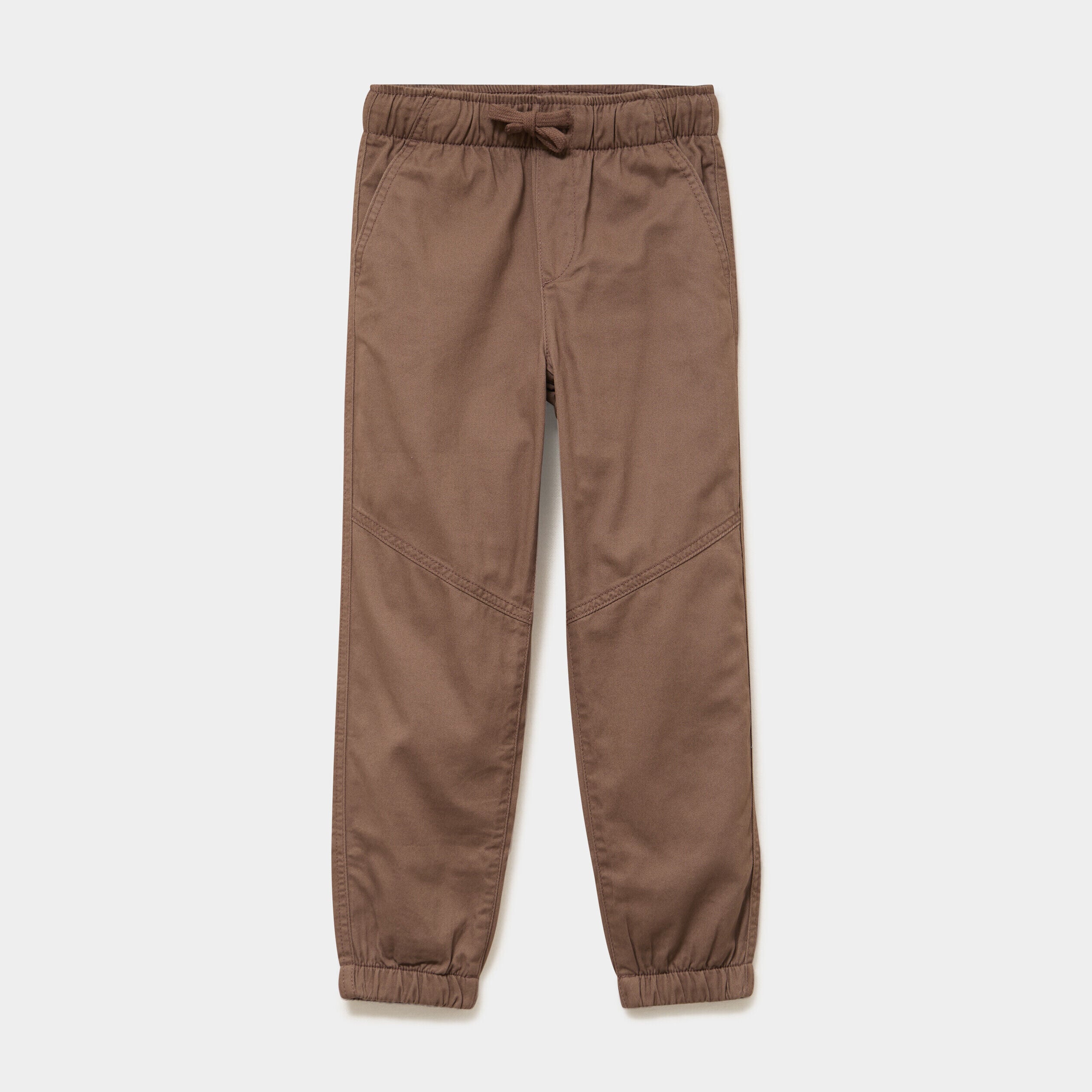 Pantalon jogger doublé coton taupe garçon LH