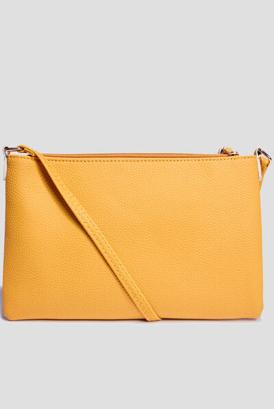 Sac en bandoulière rectangulaire jaune femme