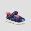 Baskets running à lacets bleu marine bébé fille
