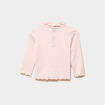 Lot 2 t-shirts sous pulls &agrave; col roul&eacute; creme b&eacute;b&eacute; fille