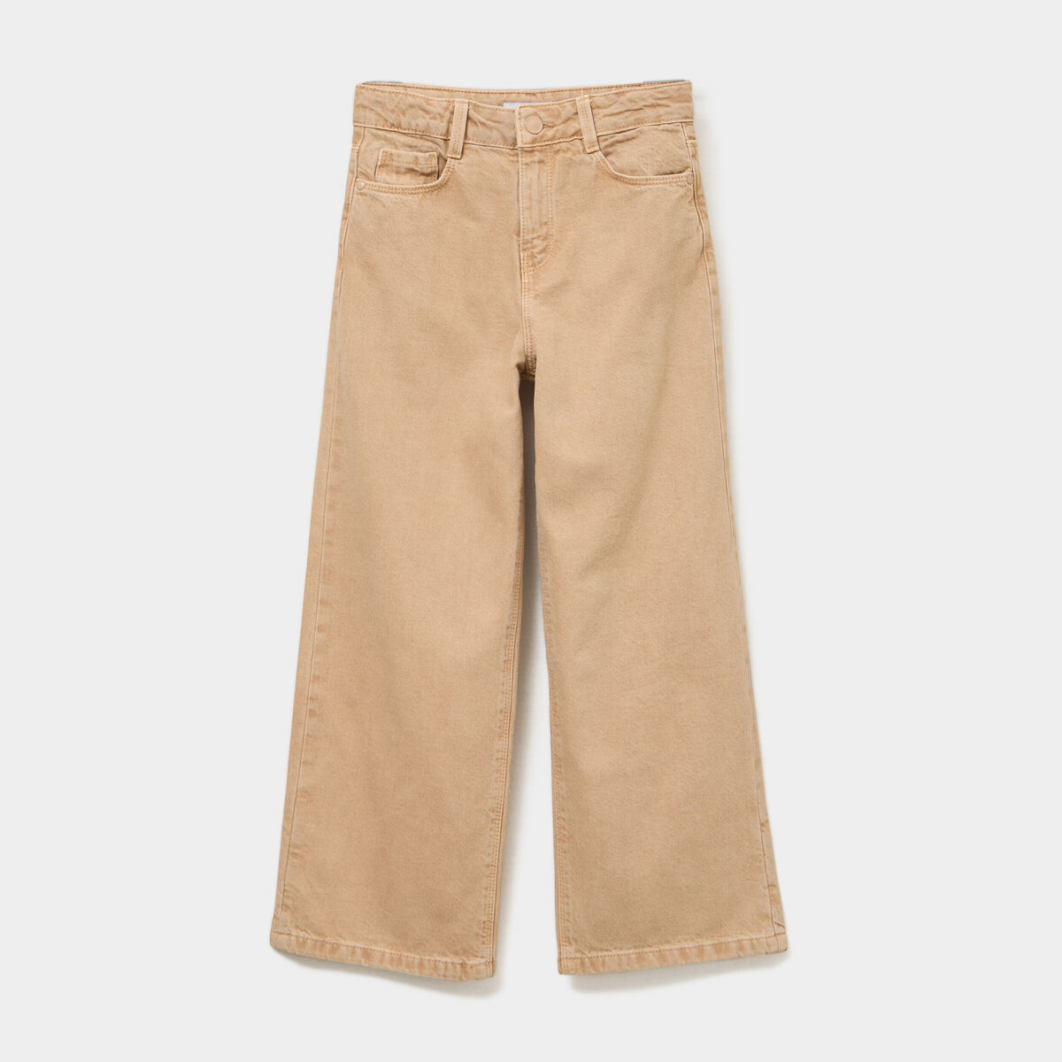Pantalon large 5 poches coton Creeks taupe fille