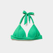 Haut de maillot de bain forme triangle vert menthe femme