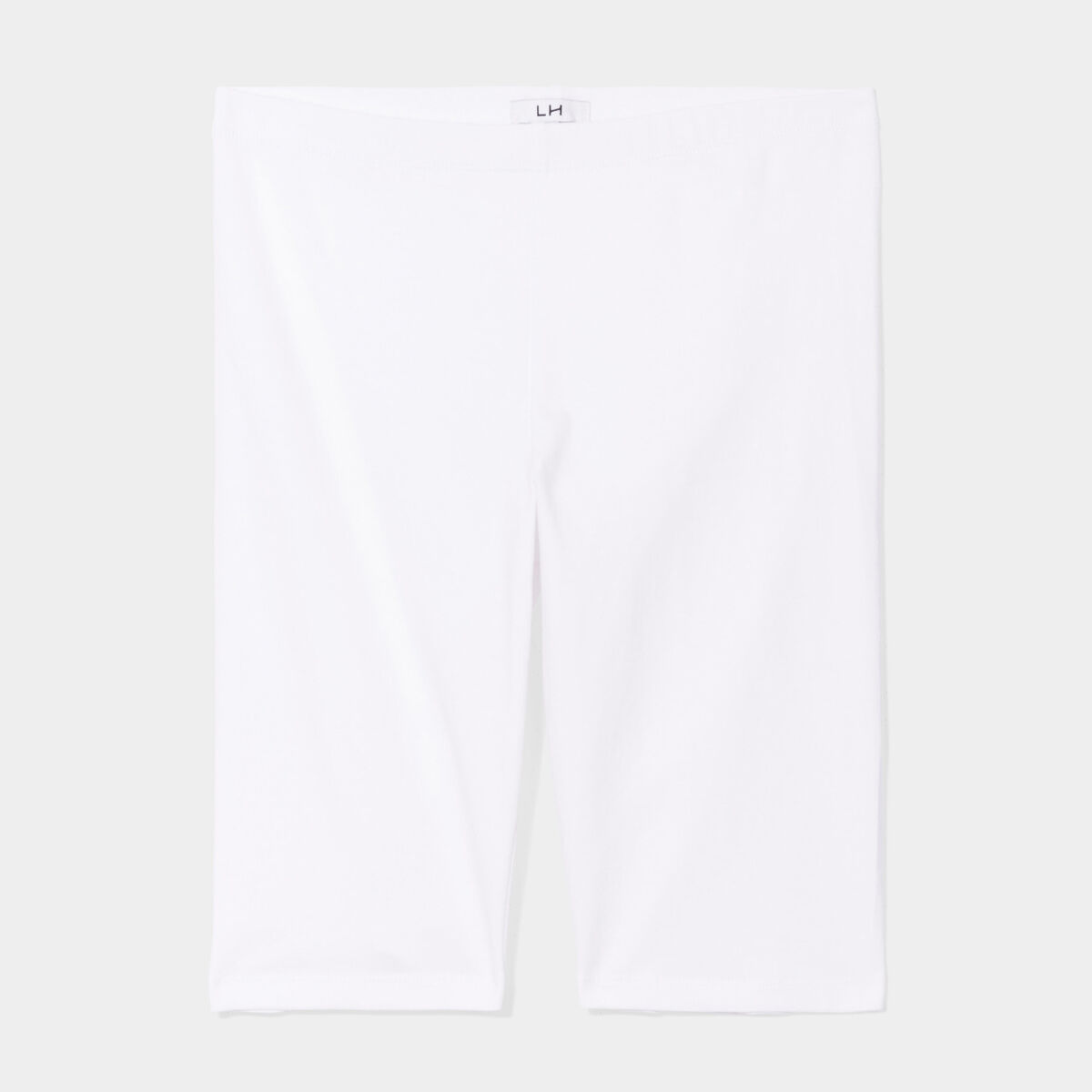 Short cycliste coton stretch blanc femme
