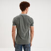 Polo slim manches courtes stretch vert kaki homme